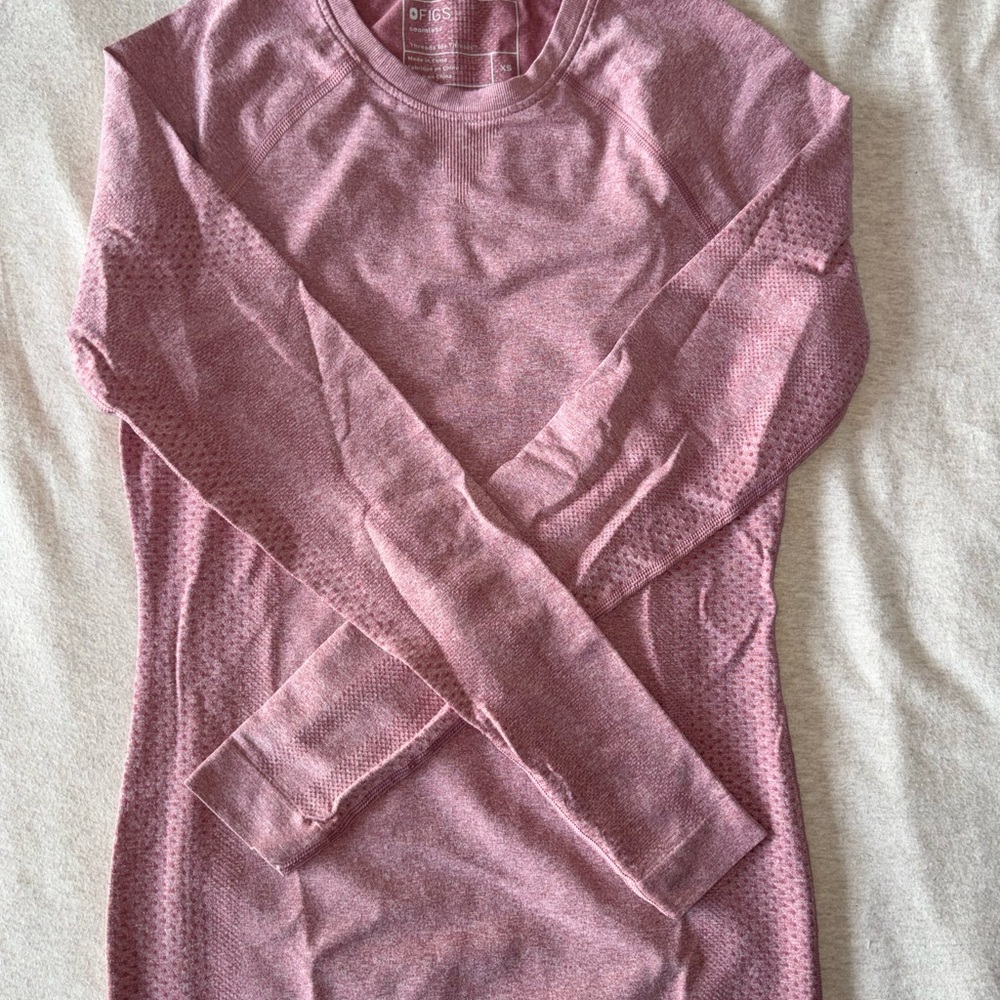 Figs Mauve Long-Sleeve Salta Top